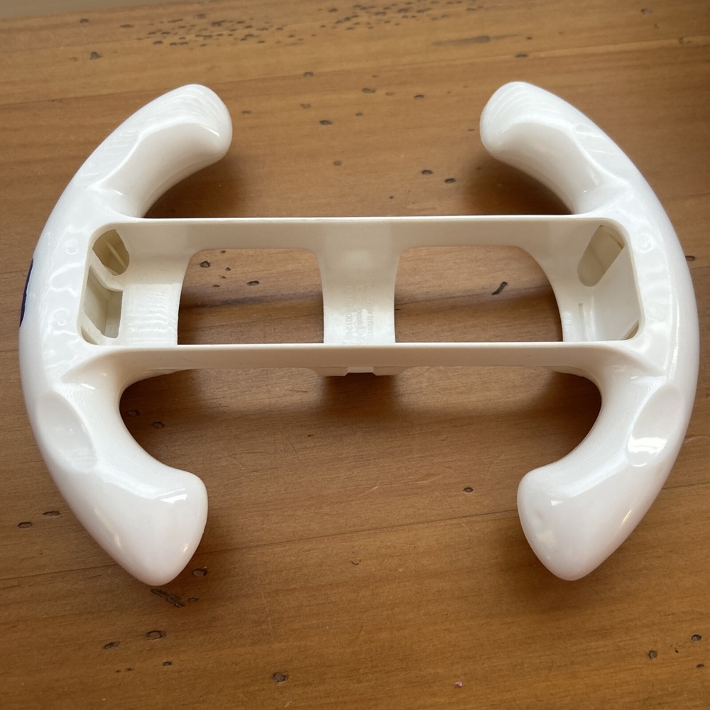 Nintendo Wii Wheel Racing Controller Accessory White Mario Kart Steering Wheel